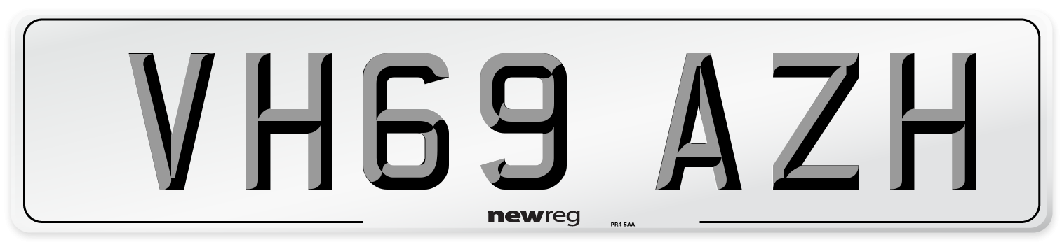 VH69 AZH Number Plate from New Reg